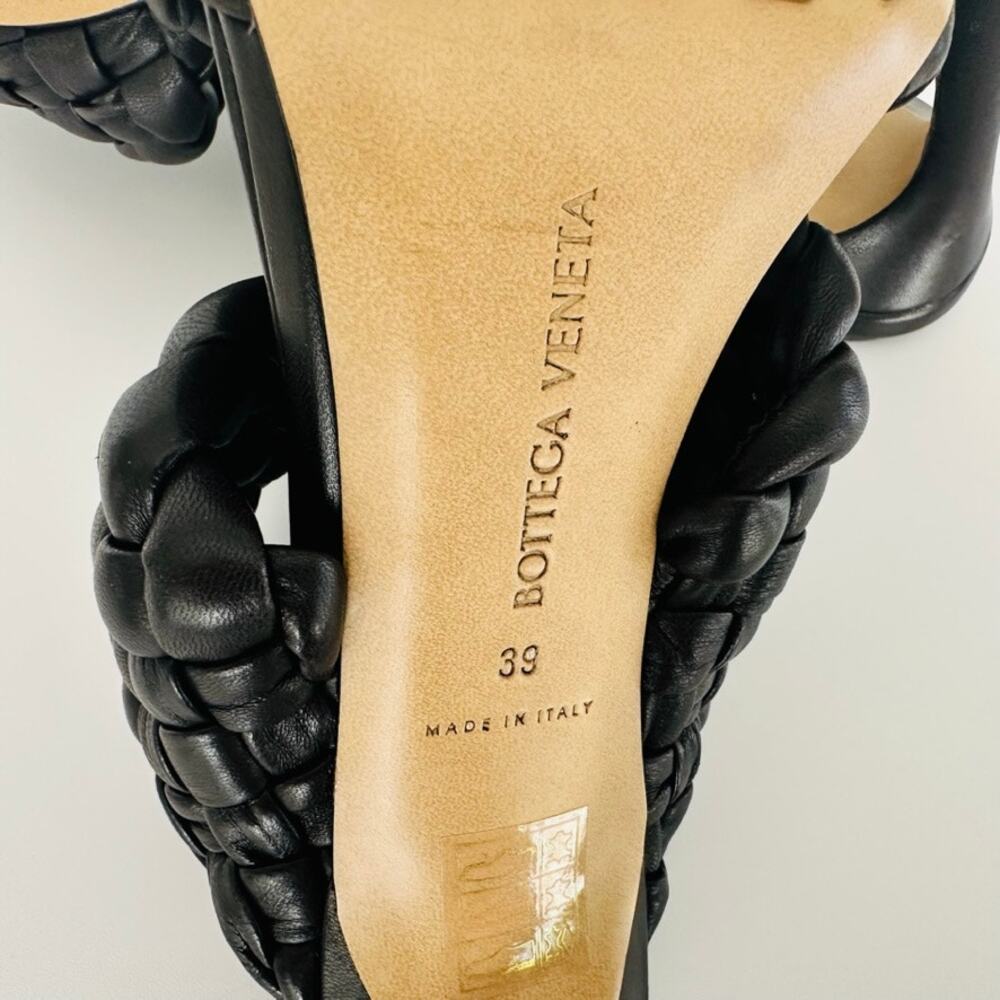 Bottega Veneta The Curve Mule Sandal Dark Cocoa Brown Size 39 Braided Leather - Picture 8 of 9